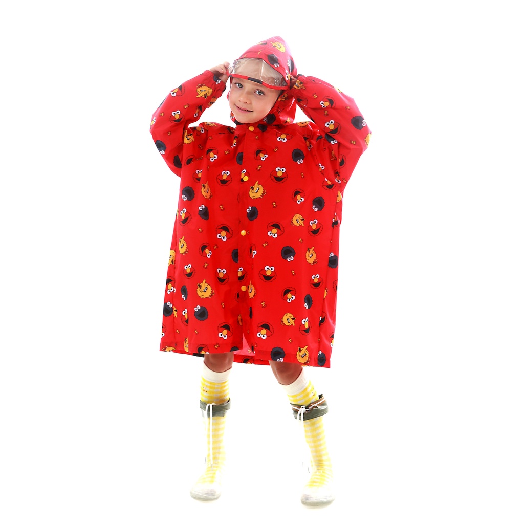 SG Seller Sesame Street Elmo Children Rain Poncho Shopee Singapore