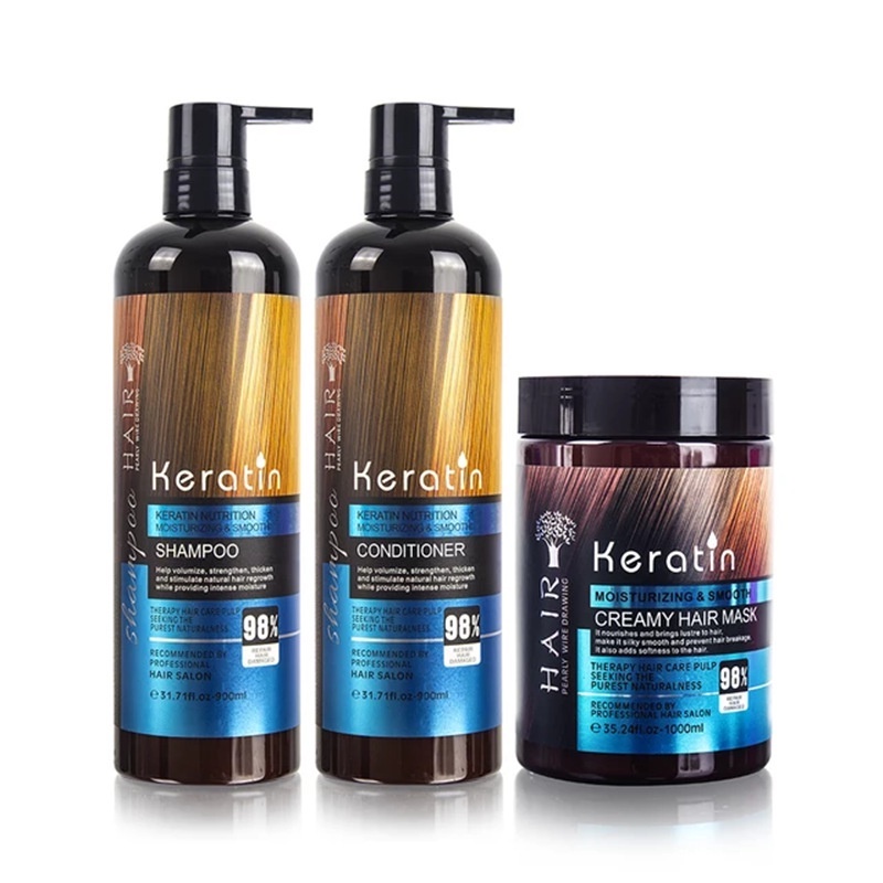 1+1 Bundle Keratin Shampoo 900ml / Keratin Conditioner 900ml / Keratin