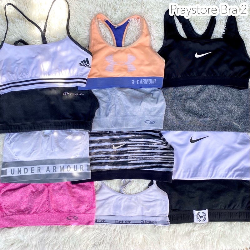 Grey Sports Bras. Nike SG