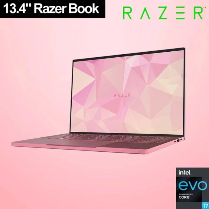 5Cgo 【Razer】Book 13.4-inch EVO touch thin and light laptop-pink limited edition (i7-1165G7/16G/1TB SSD/Win11)