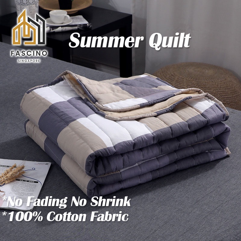 【SG】Summer Quilt Cotton Blanket Comforter Soft Single Queen King Size