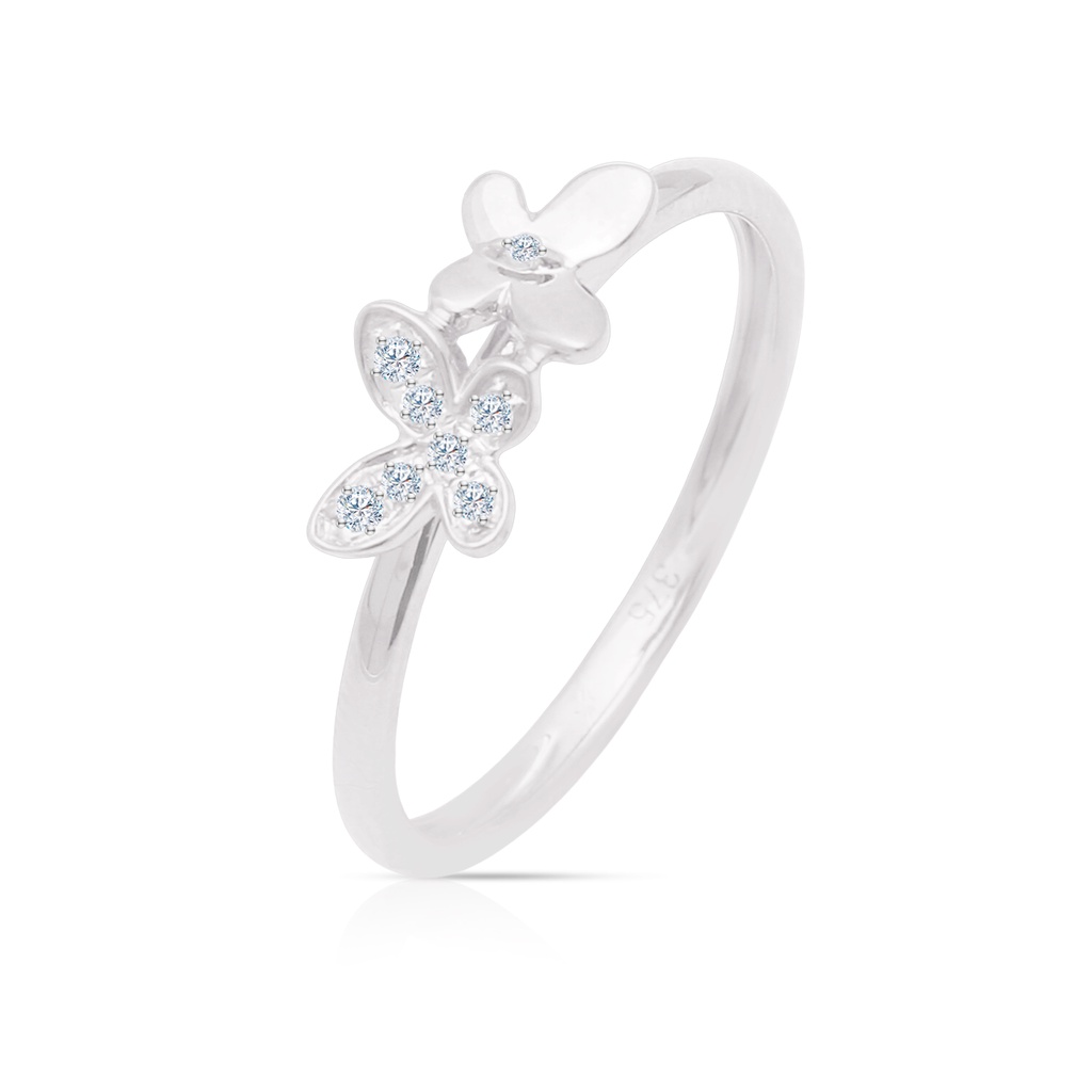 TAKA Jewellery Butterfly Diamond Ring 9K | Shopee Singapore