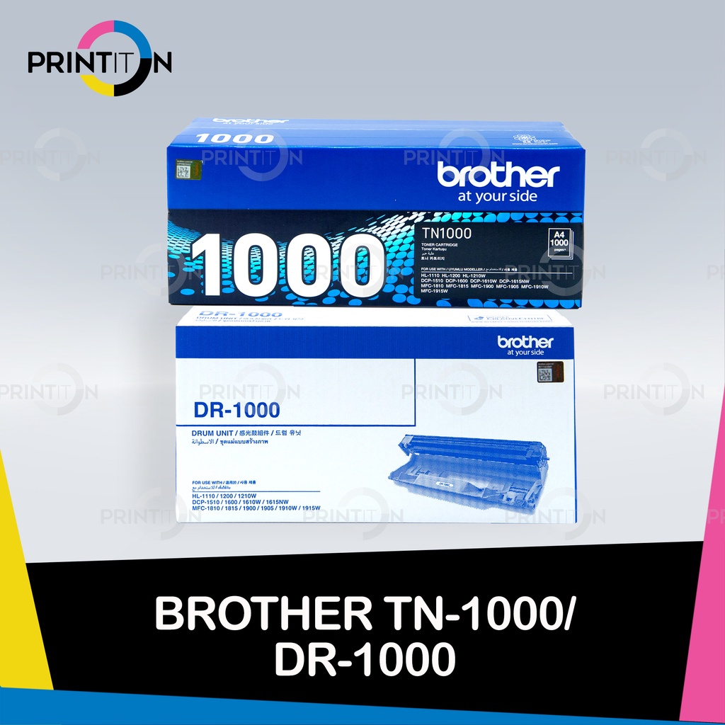 [ORIGINAL] Brother Toner TN-1000 TN 1000 Black / DR -1000 Dr 1000 Drum ...