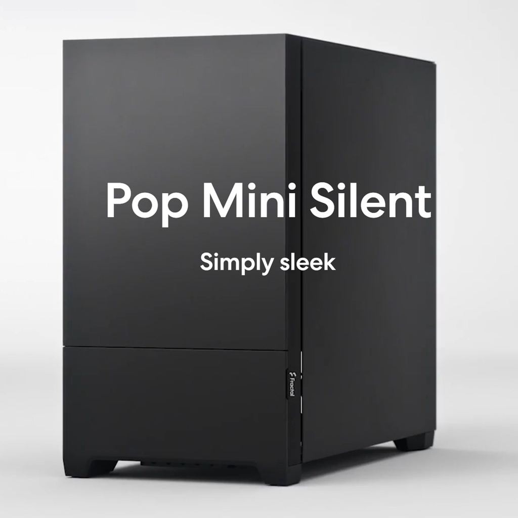 Fractal Design Pop XL Silent Black – Solid - Bitumen side panels and sound-absorbing foam - Four 120mm Aspect 12 fans included – E-ATX Silent Full Tower PC Case