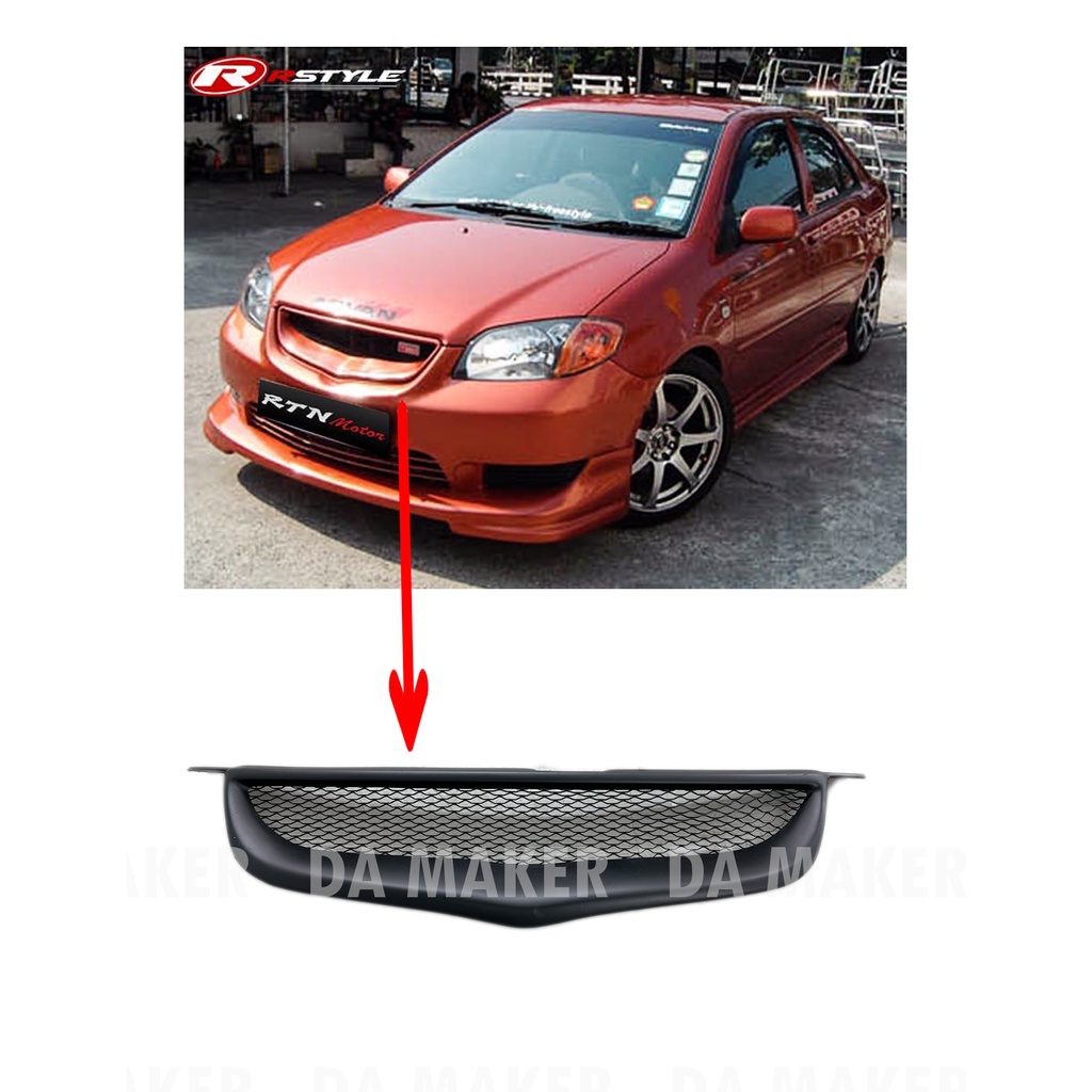 TOYOTA VIOS 2003 TRD FRONT GRILL WITH NET 2004 2005 | Shopee Singapore
