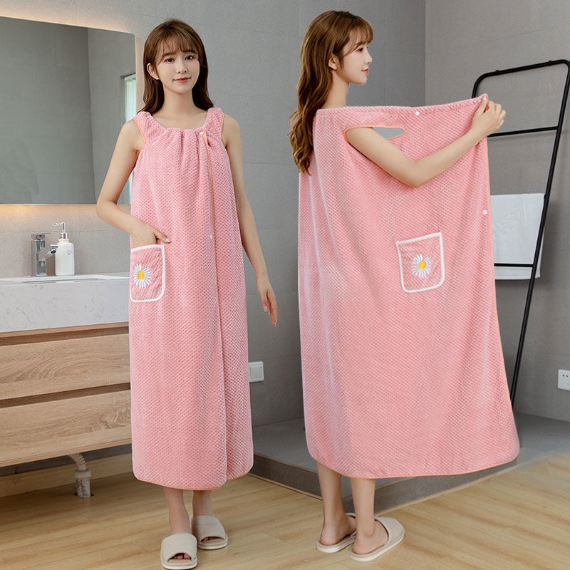 Bathrobe Can Wear Wrap Towel Adult Bath Absorb Water Than Pure Cotton