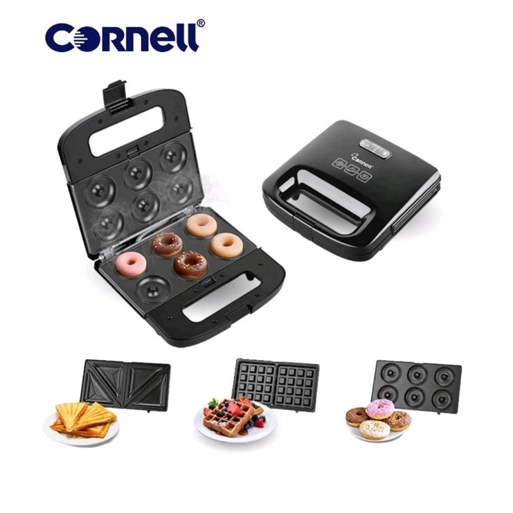 Cornell 3in1 Waffle / Donut / Sandwich Maker Toaster NonStick