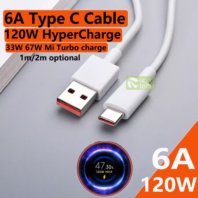 For Xiaomi 67W 120W Turbo Charge USB Type C Fast Charging Cable