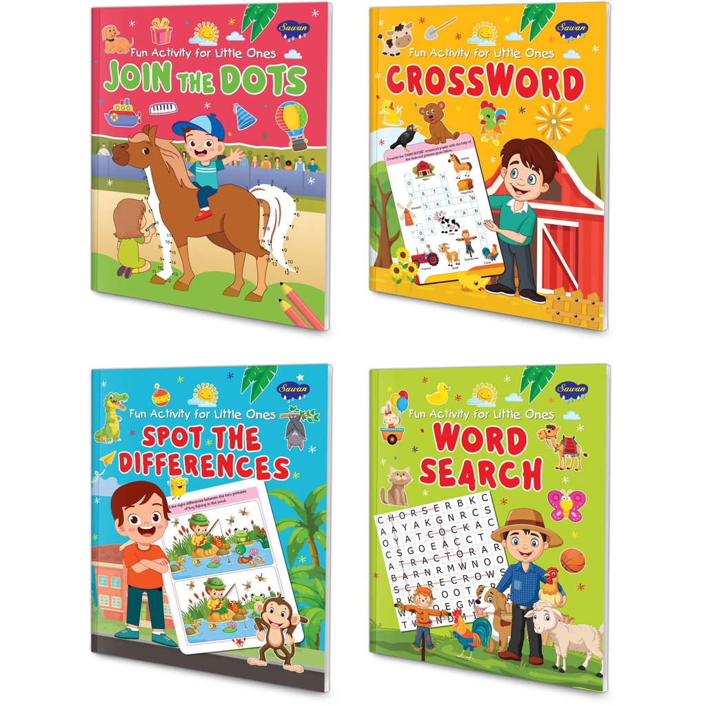 Activity Book/ Fun Activity For Little Ones Find the Differencs,Word ...