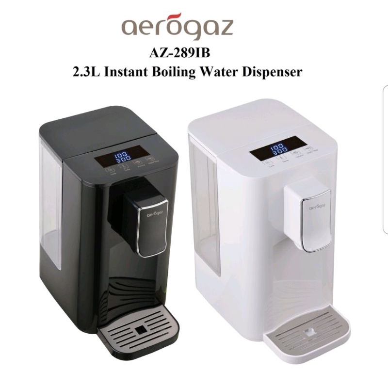 Aerogaz 2.3L Instant Water Dispenser Boiler AZ2891B (Black/White