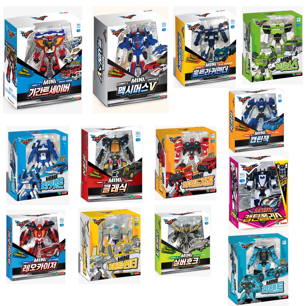 Tobot V MINI Transforming Robot {GIGANT SAVER, MAXIMUS V, TACHYON, WILD