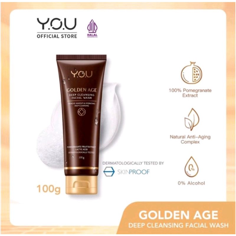 You Golden Age Deep Cleansing Facial Wash 100ml (Original) Shopee