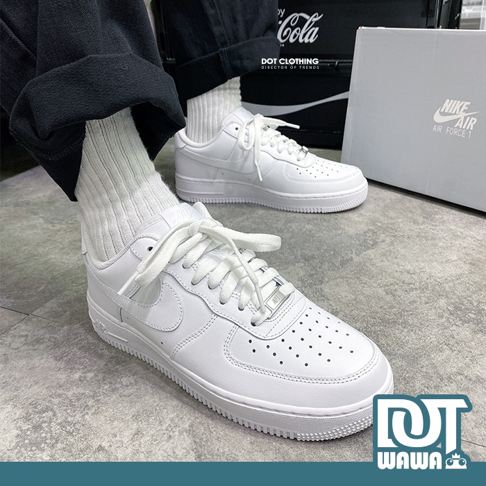 DOT Frog Shop NIKE AIR FORCE 1 All White Leather Low Cut High Cut F Men Women 315122 111 Taiwan Shopee Singapore