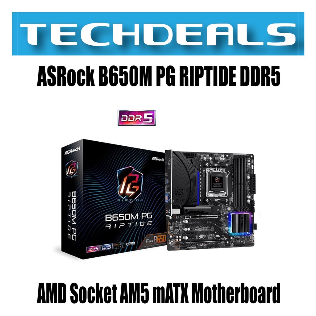 ASRock B650M PG RIPTIDE DDR5 AMD Socket AM5 MATX Motherboard | Shopee ...