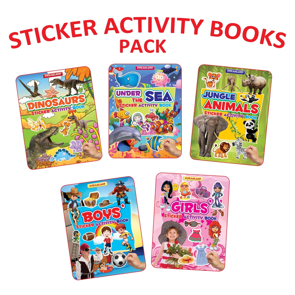 Dreamland Publications Sticker Activity Book- Jungle Animals