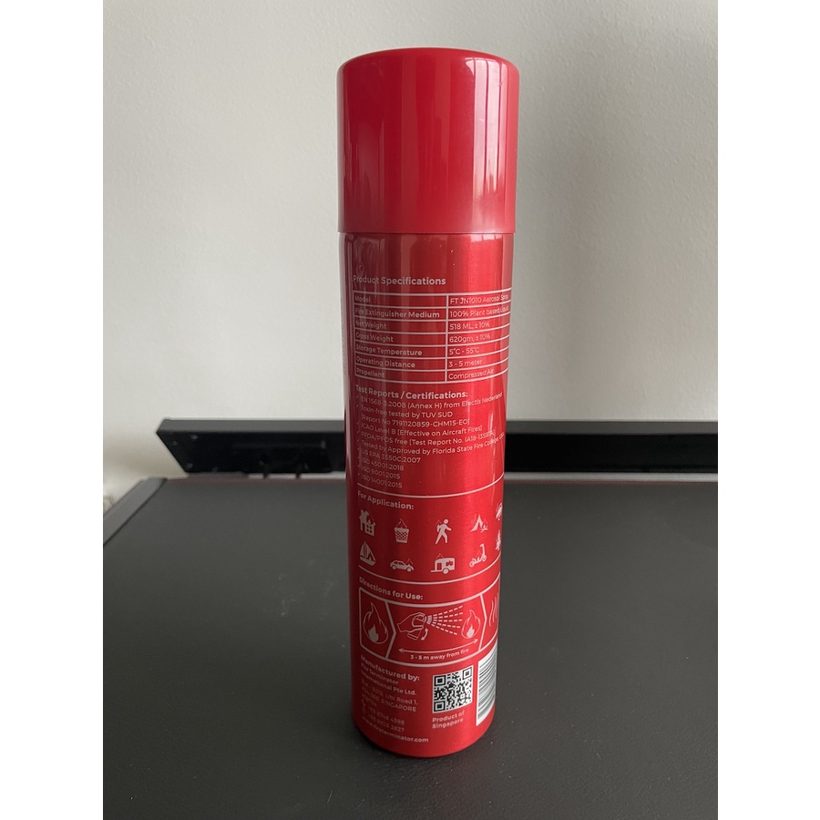 Fire Terminator FT JN1010 Aerosol Fire Extinguisher 500ml for Household ...