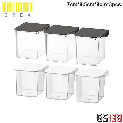 IKEA SKADIS Container with Lid 7.5cm*8.5cm*8cm*3pcs Shopee Singapore