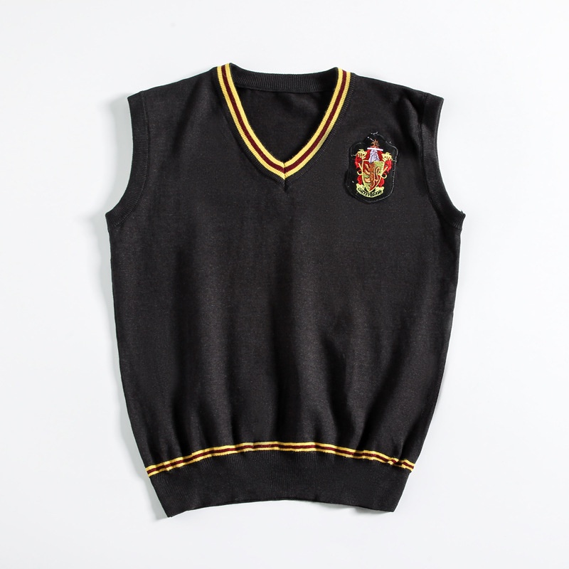 Harry Potter Costume Set Sweater Vest Tie Gryffindor Slytherin