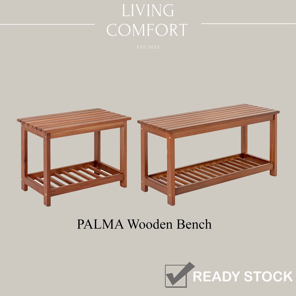 PALMA Wooden Bench / Outdoor Bench / Patio Solid Wood Bench / Kerusi ...