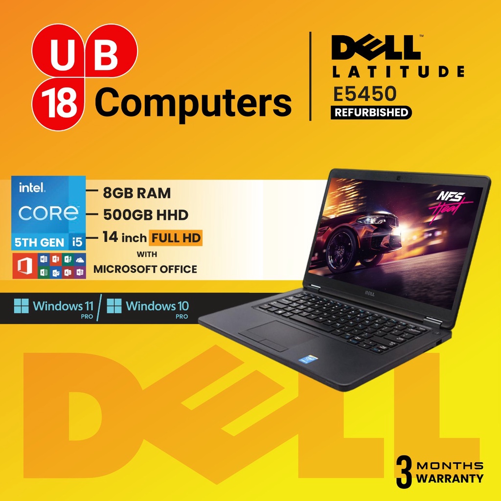 Dell Latitude E5470, i3 6th GEN ,Windows 11 PRO, MS Office Package ,(Refurbished)
