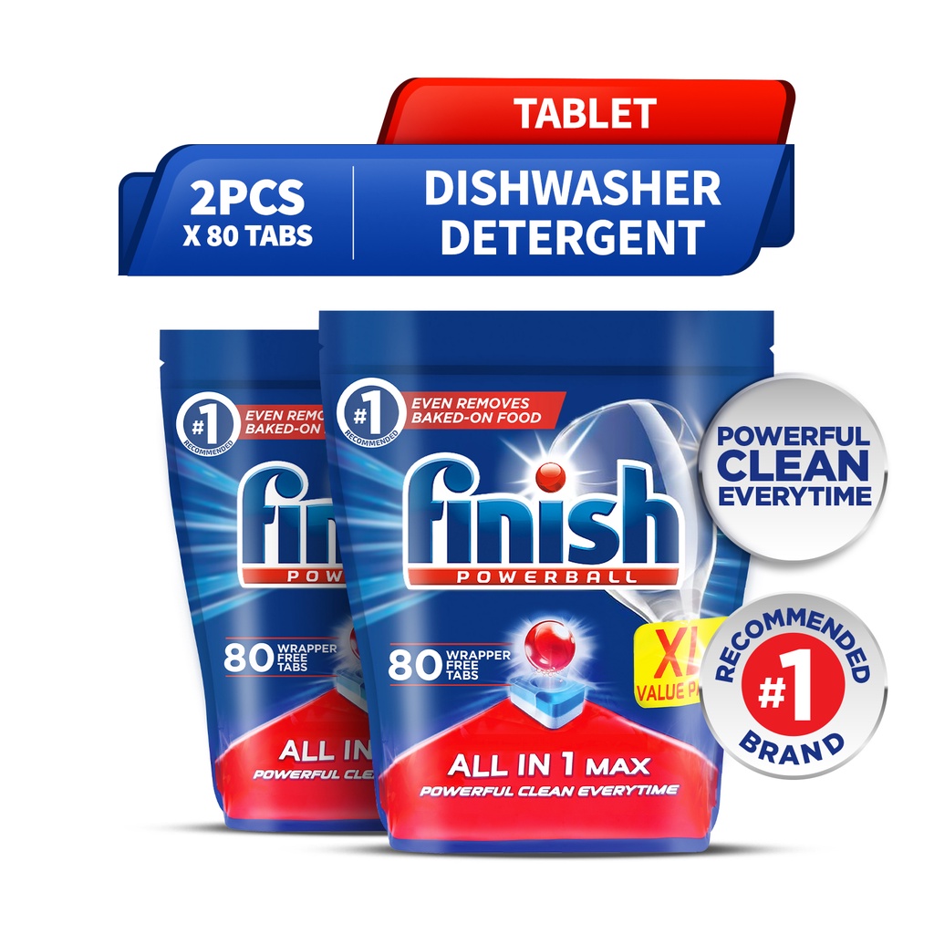 [Bundle of 2] Finish All In One Max Super Charged PowerBall Dishwasher