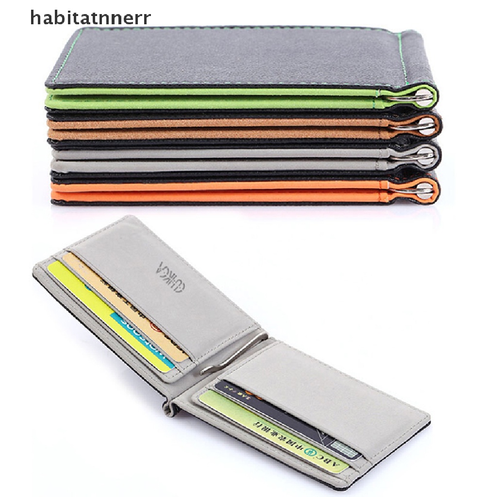 Habi 1X Money Clips Wallet Purse Ultrathin Slim Leather Wallet ID