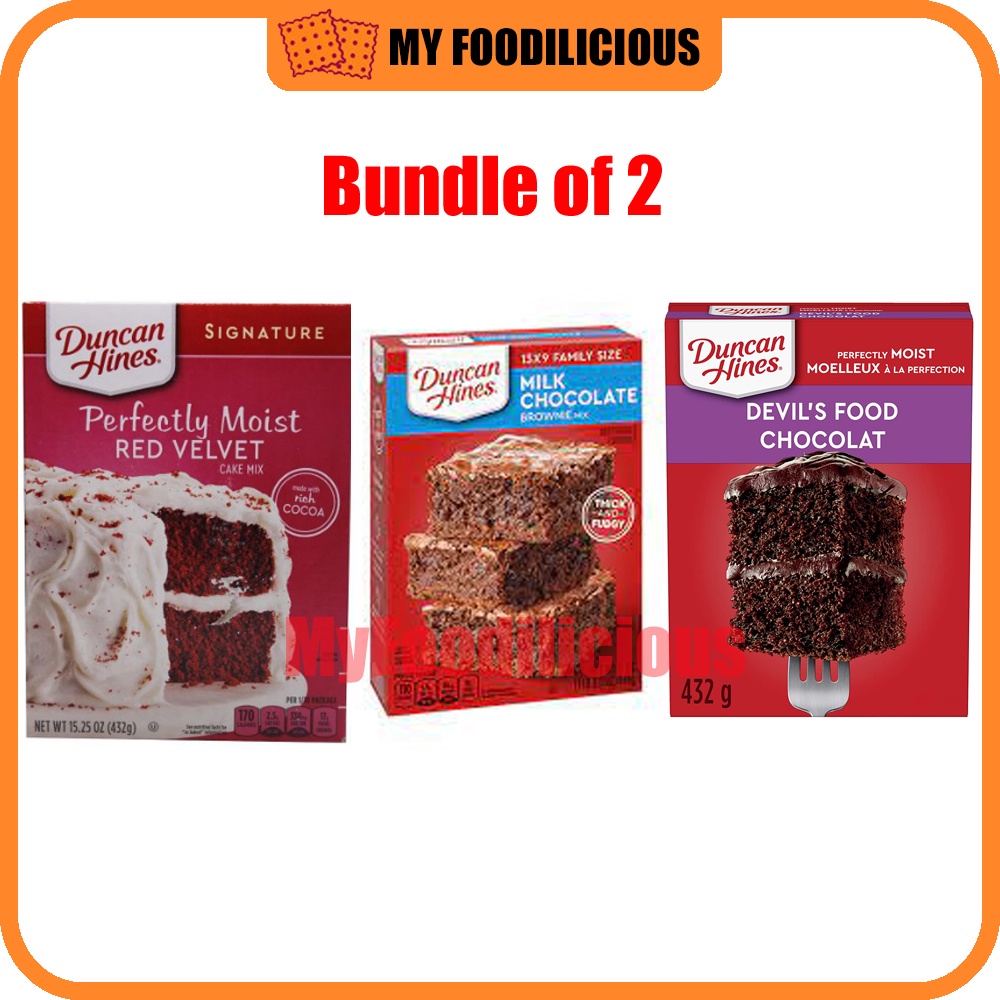 Duncan Hines Red Velvet/Milk Chocolate Brownie/Devil Food Cake Mix