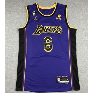 Ready Stock 2021-22 NBA Basketball Men's Jersey Los Angeles Lakers 6 LeBron  James Throwback 60s Jerseys Purple