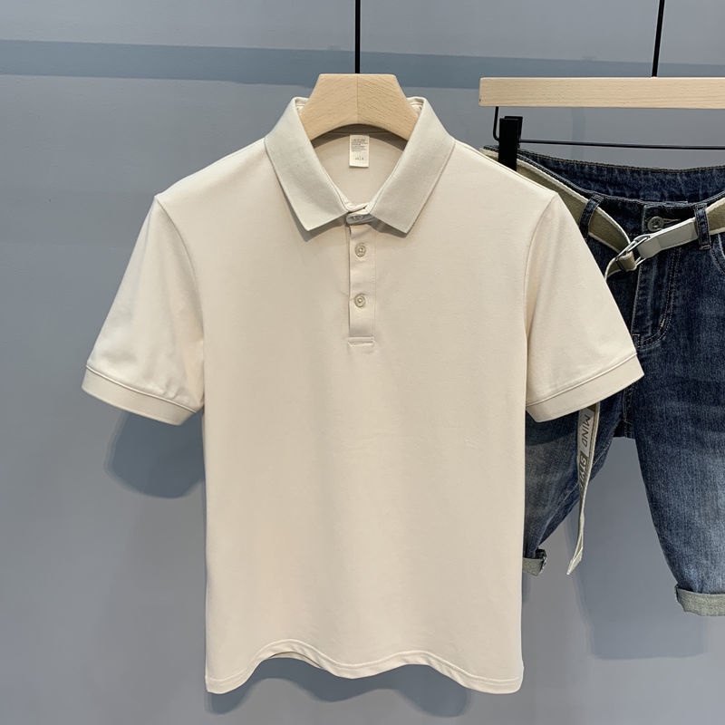 Men Plus Size Solid Color Polo Shirt Men's Clothing 2022 New Style Summer Top Clothes Lapel Trendy Korean Version Short-Sleeved t-Shirt