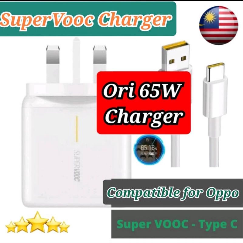 VOOC & 120W SUPERVOOC 2.0 65W Flash Charger Vooc TYPEC CHARGER SET