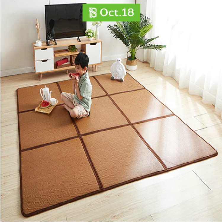 Ready Stock Stitching Rattan Mat Cool Carpet Bedroom Bedside Tatami ...