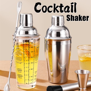 250ml/350ml/550ml Stainless Steel Cocktail Shakers Cocktail Martini Drink Hand  Shaker Bar Fancy Jug Cocktail Wine Mixer Party Bar Kit Set