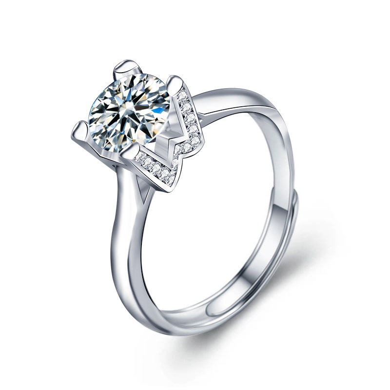 White gold diamond hot sale solitaire engagement rings