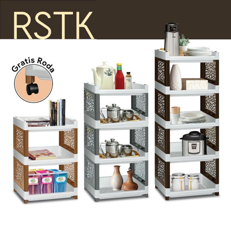 Tabitha Original Multi-Purpose Plastic Stacking Shelf Multi-Purpose ...