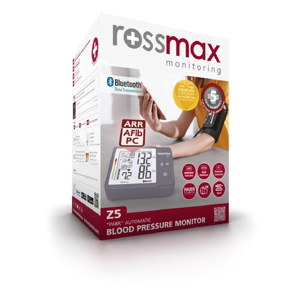 Rossmax Z5 Blood Pressure Monitor | Early Stage Stroke Risk Screening ...