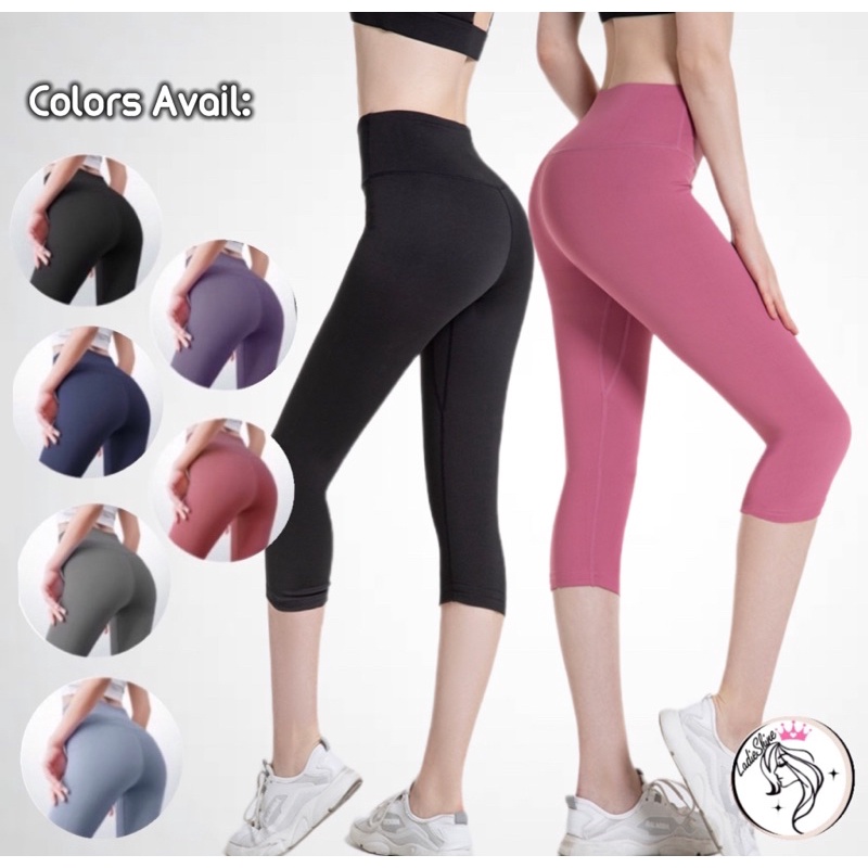 (SG Instocks)7 Point YOGA PANTS LADIES RUNNING/ SPORTS PANTS HIGH QUALITY(EUROPEAN PEACH BUTTOCK) Seven point