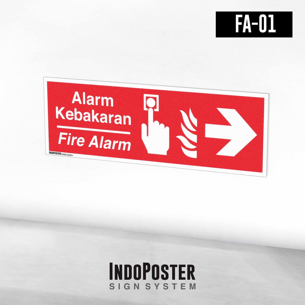 Safety Sign Sticker K3 Fire Sign Fire Alarm Right and Left Directions ...