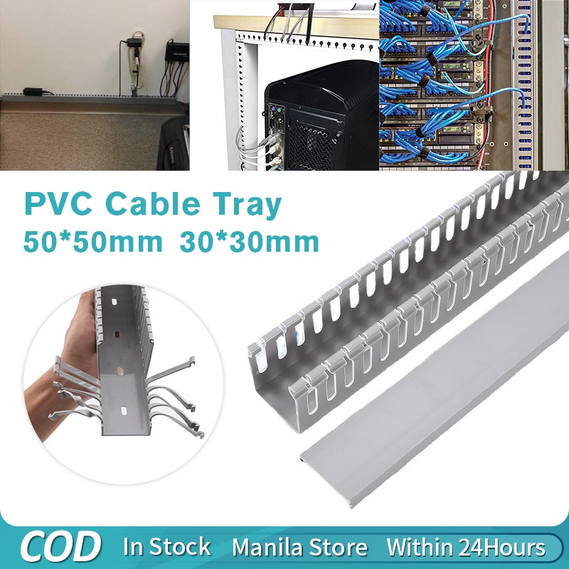 Cable Management Open Slot Cable Management Raceway 1m PVC Cable Tray