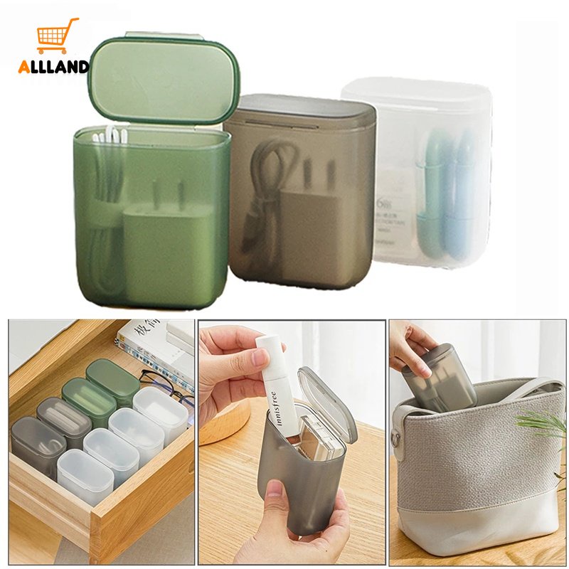Portable Transparent PP Plastic Data Cable Storage Box With Lid/ Easy ...