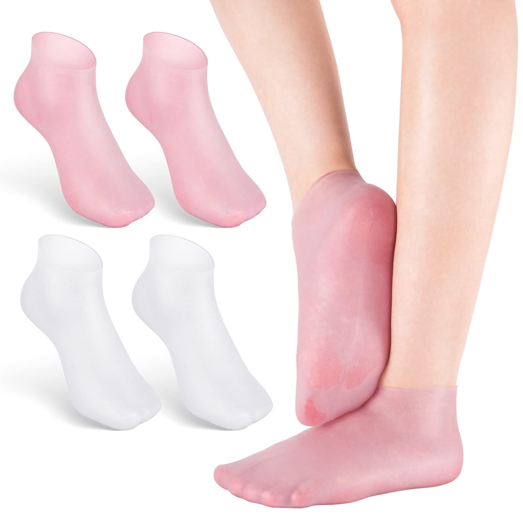 1Pair Feet Care Socks Spa Home Use New Silicone Moisturizing Gel Heel ...