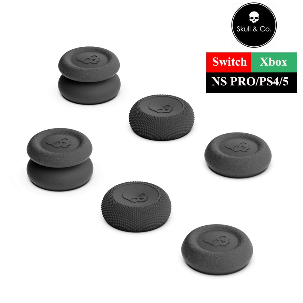 GeekShare Skull Thumb Grip Caps For PS4 / PS5 / NS Pro - 4 Pack Silicone Covers