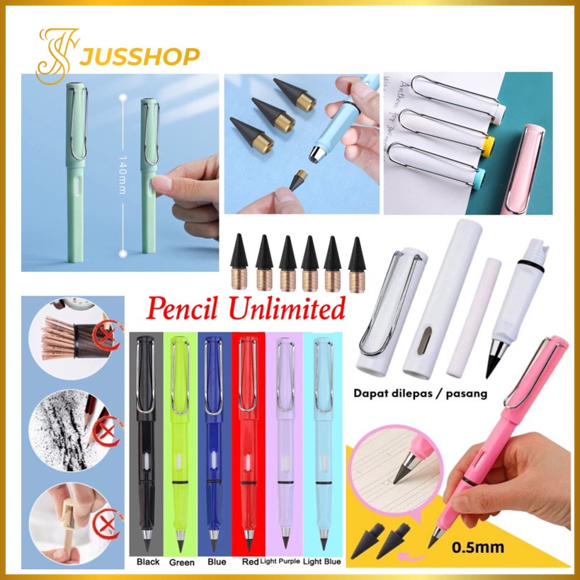 Eternal Pencil Unlimited Tanpa Rautan Dengan Penghapus