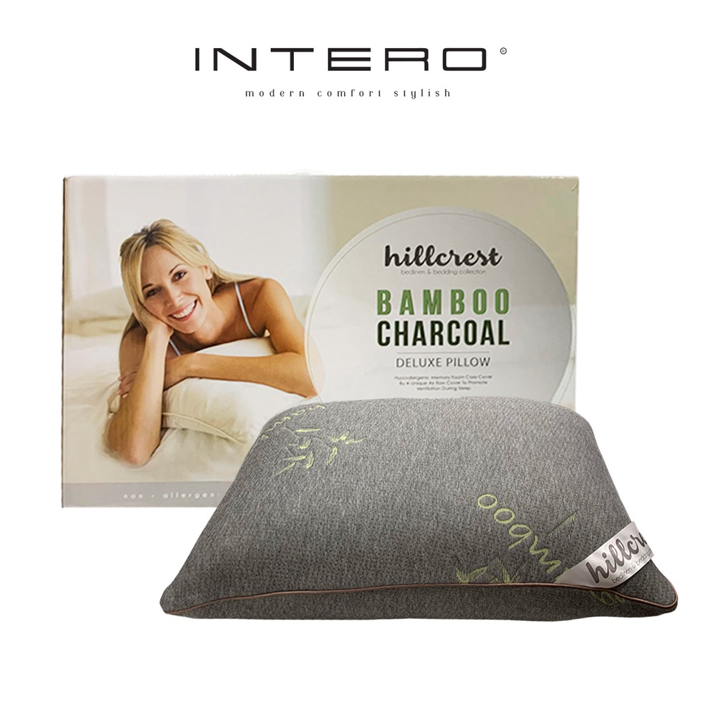 Hillcrest Bamboo Charcoal Memory Foam Pillow Shopee Singapore