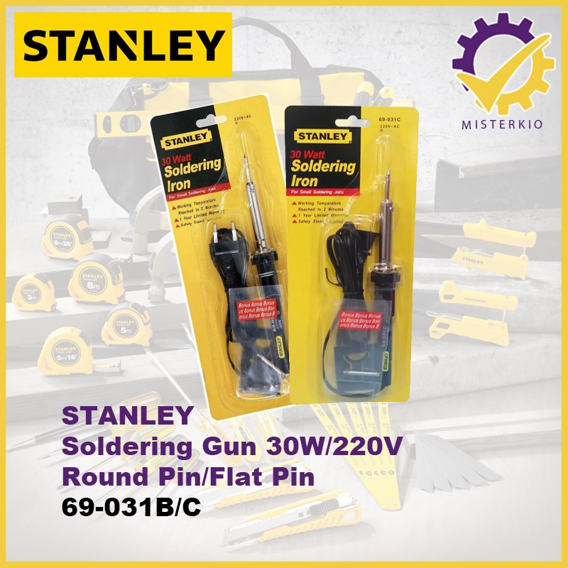 STANLEY SOLDERING IRON 30 WATT / 220VAC (69031C, 69031B) Shopee