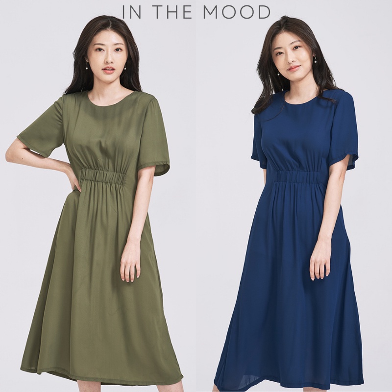 Chiffon casual dress knee on sale length