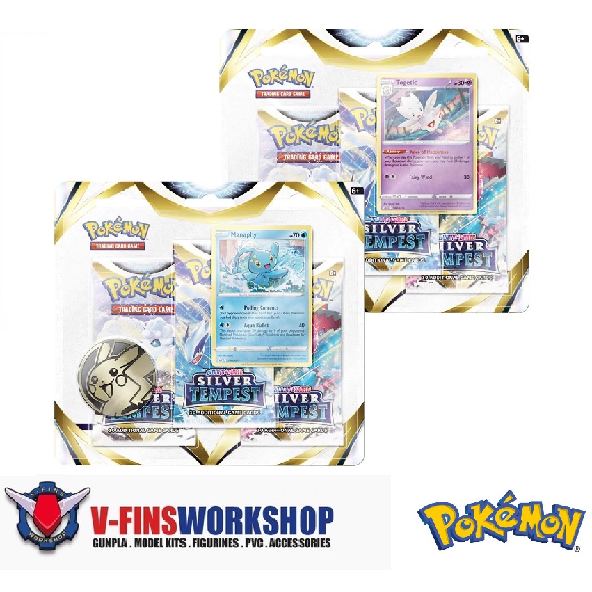 Pokemon TCG SW & SH (SS11) "Silver Tempest" 3packs Blister (Set of 2 Blisters) Shopee Singapore
