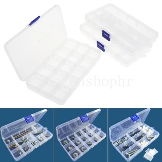 Plastic box Container Screw Holder Case Practical Compartment Jewelry  Earring Display case plastic Organizer beads storage