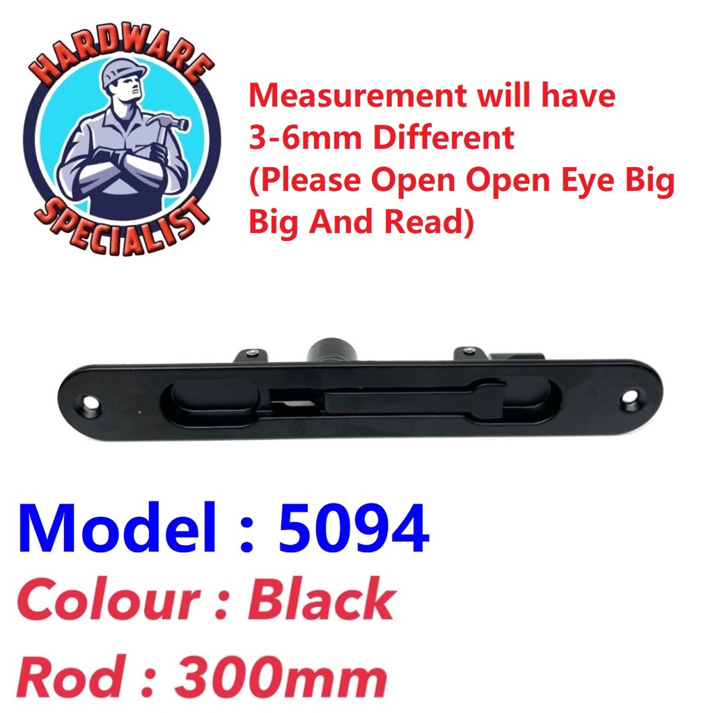 HDB Metal Gate Flush Bolt Lock 5094 / Bi Fold Door Flush Bolt Lock ...
