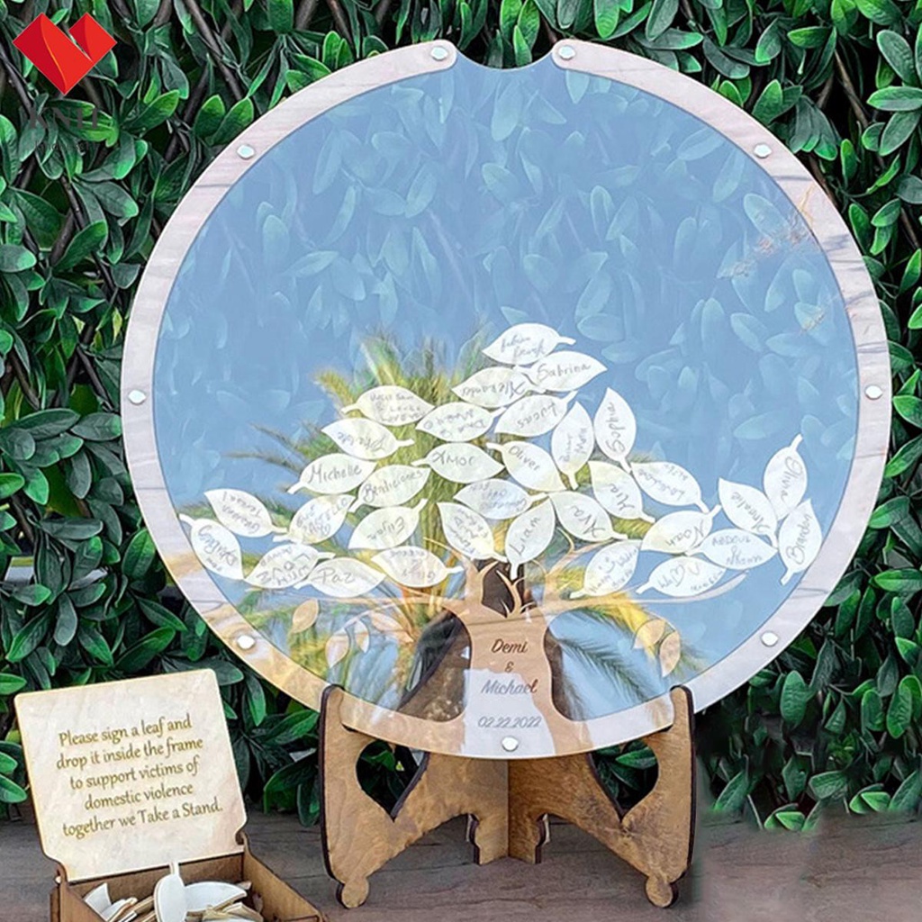 Wedding Guest Book Kit Wooden Transparent Guest Book Drop Box Romantic