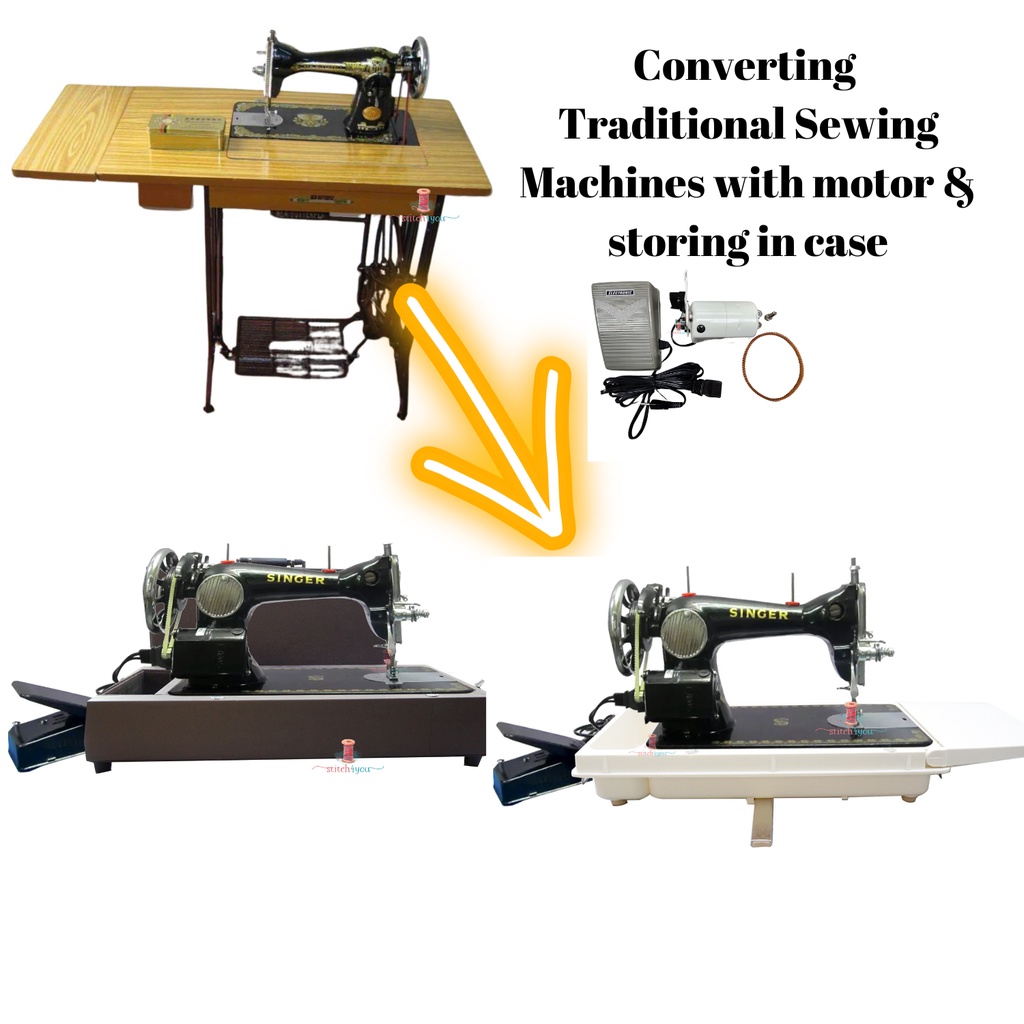 (TaiwanMade)Motor Set and Case for Traditional Sewing Machine with foot